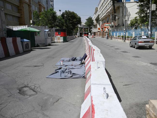 A deserted road in Kabulas the Taliban moved quickly to restart the Afghan capital following their stunning takeover. Picture: AFP