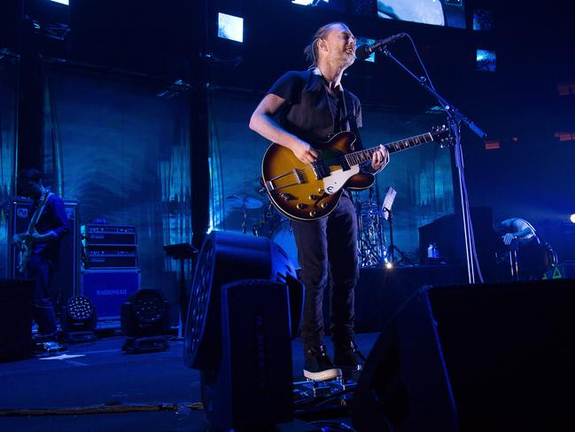 Thom Yorke from the band Radiohead performs at Madison Square Garden on Tuesday, July 26, 2016, in New York. (Photo by Charles Sykes/Invision/AP)