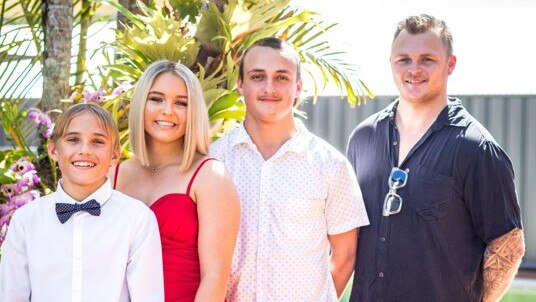 Siblings Ryan, Jordyn, Nathan and Corey of the tight knit Dodson and Weckert clan. Nathan’s life is set to be celebrated at Sunshine Coast Stadium next week.