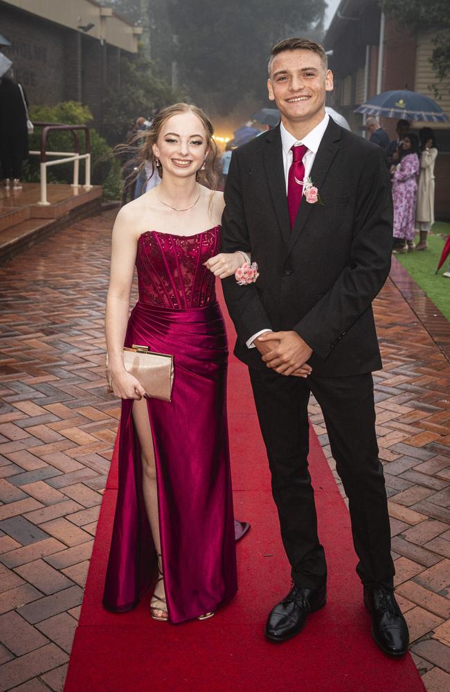 Alana Callaghan and partner Will Smith at Fairholme College formal, Wednesday, March 27, 2024. Picture: Kevin Farmer