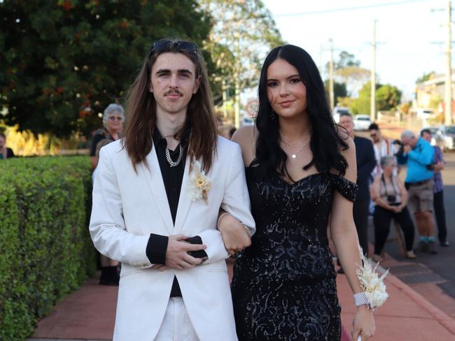 Maddy Carlile and James Gregurke at the 2023 Isis State High School formal. Image credit: Isis SHS.