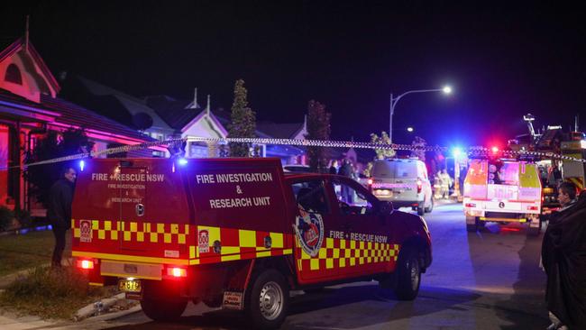 An investigation is underway after a body was found following a house fire in Sydney’s south west Picture: Dean Asher