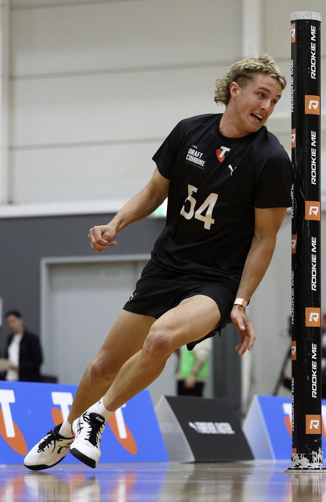 Bo Allan in action at the National Combine over the weekend. Picture: Martin Keep/AFL Photos/via Getty Images.