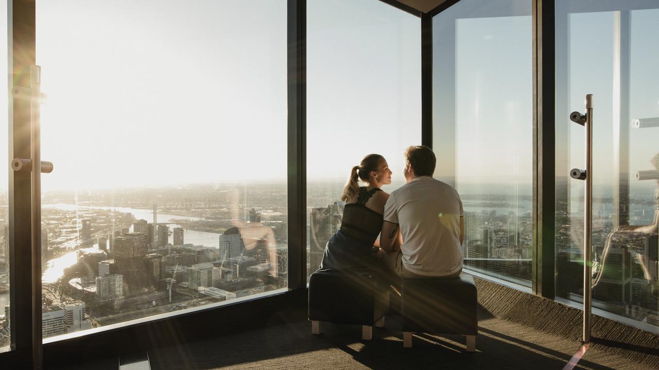 The view from the Eureka Skydeck in Melbourne, which belongs to a Sydney-based property fund.