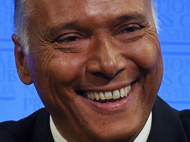 Journalist Stan Grant at the National Press Club in Canberra, Monday, Feb. 22, 2016. (AAP Image/Mick Tsikas) NO ARCHIVING