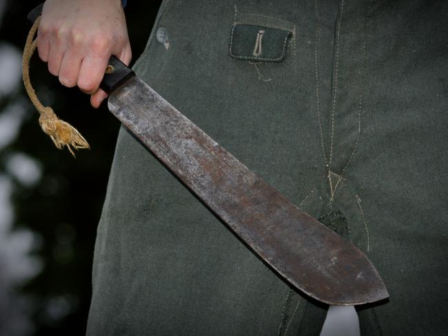 Man wielding a machete. Generic. Picture: iStock