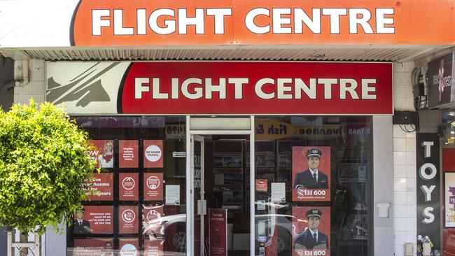 Flight Centre benefited from the positive COVID news in NSW. Picture: NCA NewsWire/Sarah Matray