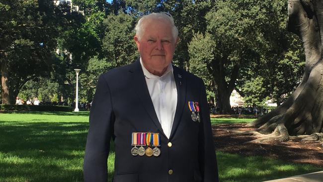 Veteran David Sieber said the word “happy” was inappropriate to use during Anzac Day. Picture: Adella Beaini