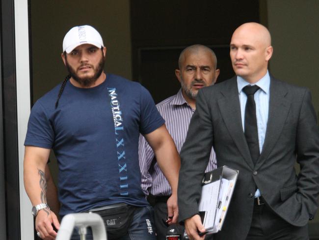 Khaled Sharrouf, left, pictured leaving a Sydney court in 2011. Picture: Gary Graham