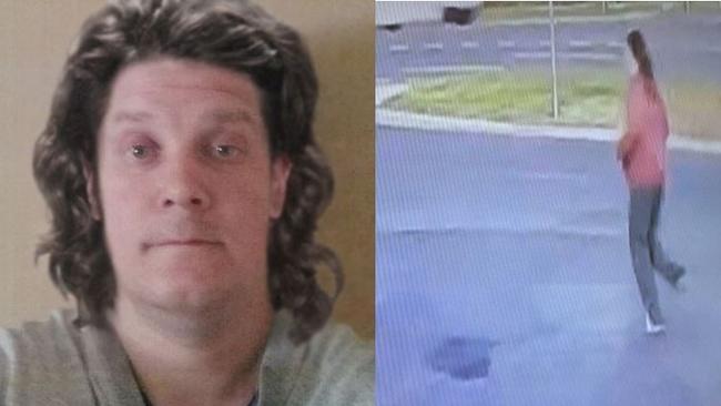 A photo of Jonathan Dick and a screenshot of a man, believed to be Mr Dick, fleeing the Keilor attack. Picture: Victoria Police