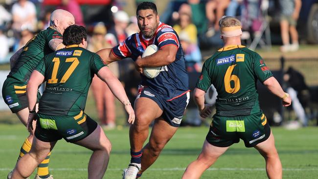 Danny Fualalo takes Camden forward. Picture: Steve Montgomery