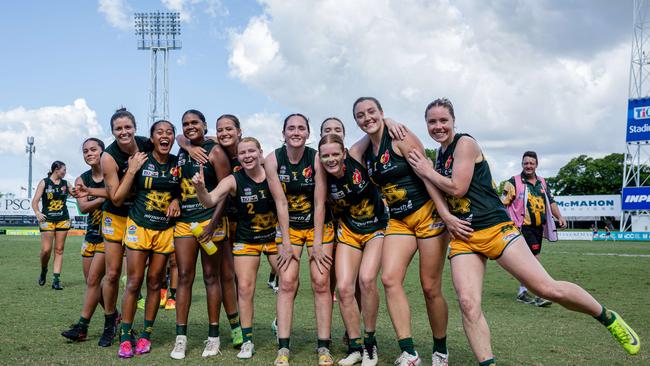 St Mary's took on PINT in the 2024-25 NTFL women's semi-final. Picture: Pema Tamang Pakhrin