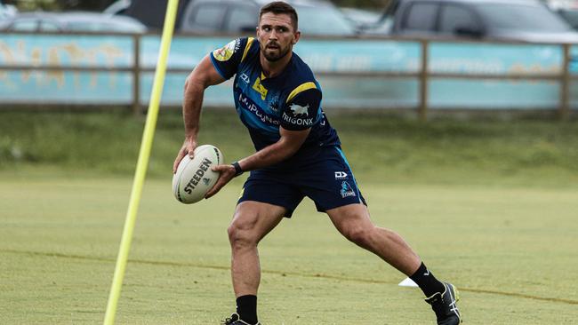 Gold Coast Titans hooker Aaron Booth at training. Picture credit: Gold Coast Titans.