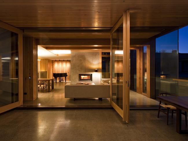 Inside the minimalist contemporary residence. Picture: JASON BUSCH