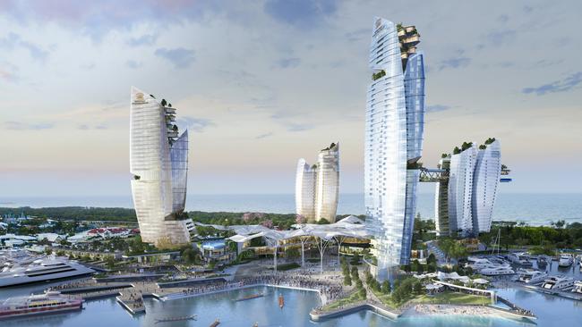 ASF consortium's supplied images of their Gold Coast Integrated Resort with proposed hotel, casino resort development to be built on land between Sea World and Palazzo Versace on the Gold Coast