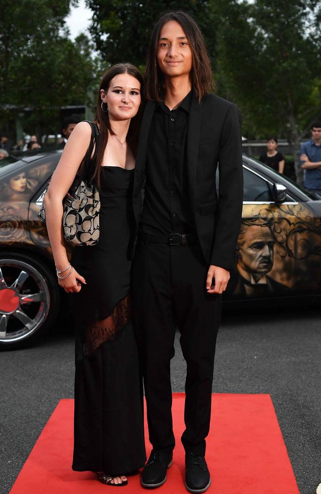 Indika Guerriev Chambers and Kaden and Goller at Nambour State College School Formal. Picture: Patrick Woods.