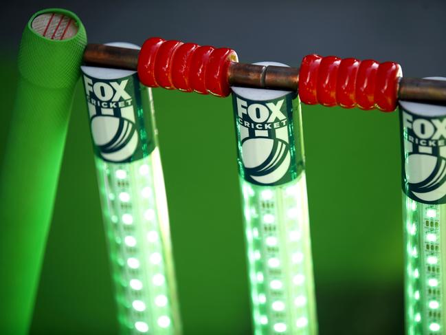 The new smarts stumps being used in the Big Bash.Pictures: Supplied /Foxtel/Gregg Porteous