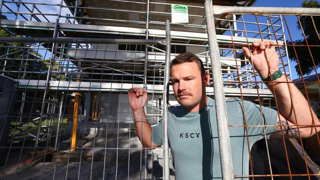 Gold Coast man Ryan Waterworth, pictured at the home he says has hardly been touched since Christmas. Picture: David Clark