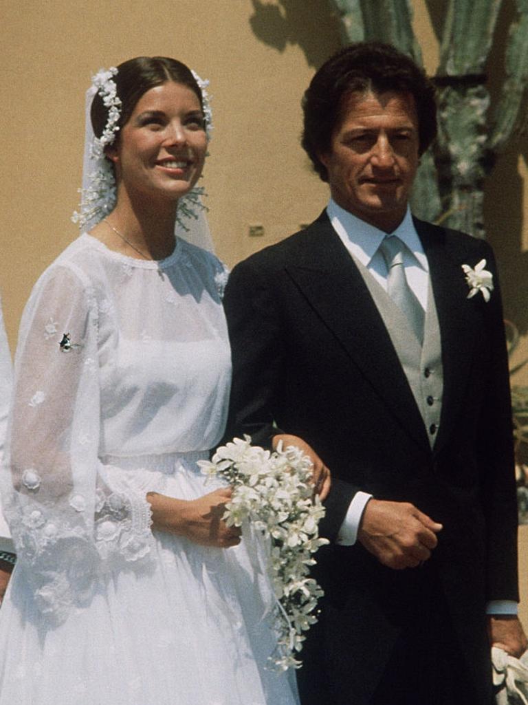 Caroline and Phillipe Junot at their wedding. Picture: Hulton-Deutsch Collection/Corbis via Getty Images