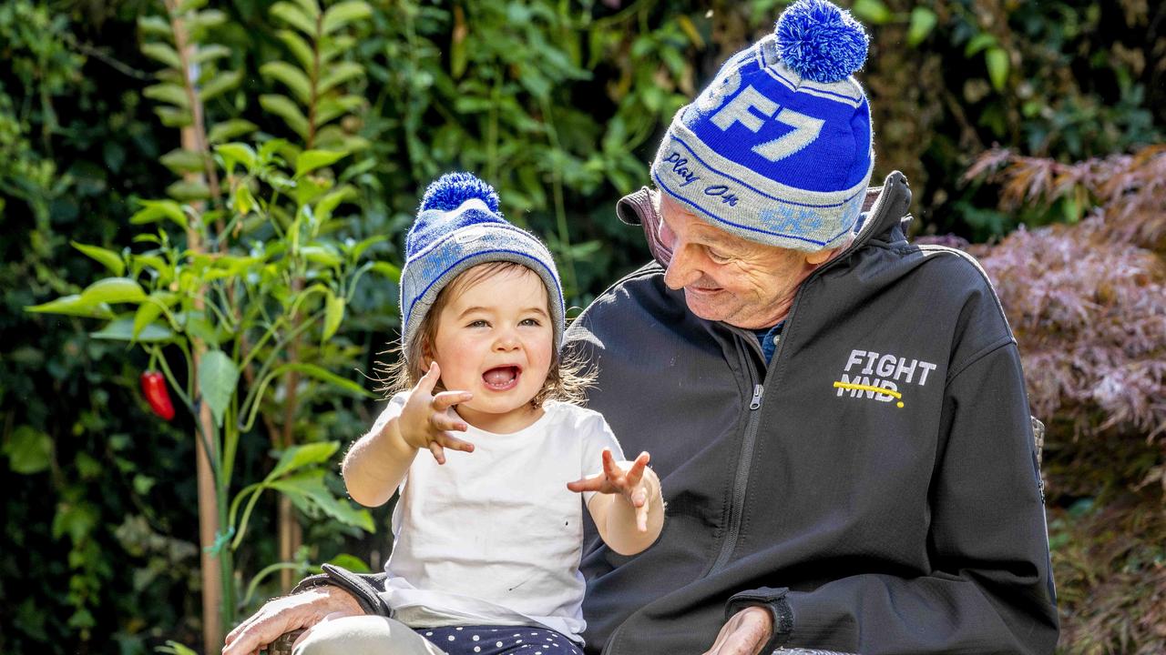 Neale Daniher and his granddaughter Rosie. Picture: Tim Carrafa