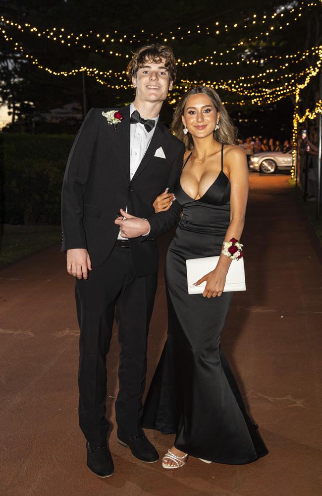 Jack Durrant and partner Indy Kelly at St Mary's College formal at Picnic Point, Friday, March 22, 2024. Picture: Kevin Farmer