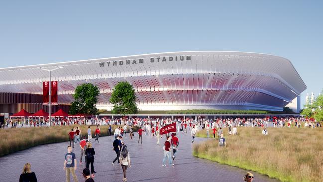 Artist's impression of the proposed 15,000 seat stadium in Tarneit.