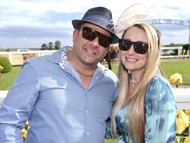 Ladbrokes Sale Cup. Racegoers are pictured attending Cup Day horse races at Sale Turf Club, Sunday 27th October 2024. Brad Stewart Shelley Stewart. Picture: Andrew Batsch