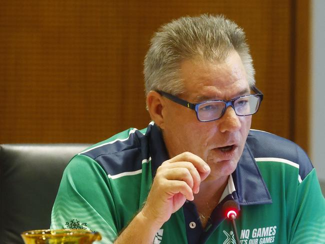 Cairns Regional Council Division 1 councilor Brett Moller attends his first council ordinary meeting since being voted back in at the local government election in March. Picture: Brendan Radke