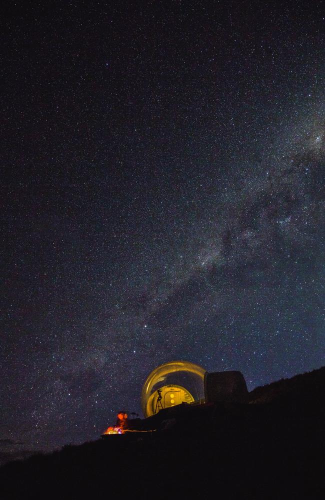 Bubble tents, situated in between Lithgow and Mudgee, can be retned for an off-the-grid experience. Picture: Saeed Sourati