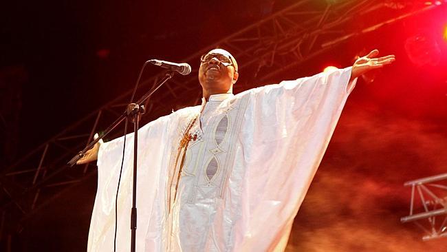 Guinean Sekouba Bambino performs at the festival in Segou.