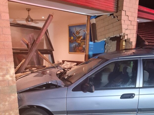 A car into a house in Highton on Saturday morning. Picture: Suppllied