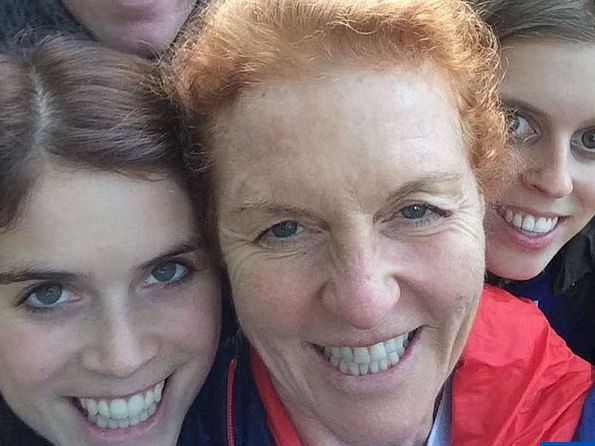 Sarah Ferguson with her daughters, Princess Eugenie and Princess Beatrice. Picture: Instagram