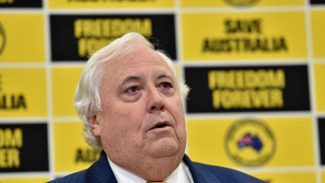 Clive Palmer’s company Mineralogy donated more than $116m to the United Australian Party during the last financial year. Picture: NCA NewsWire / Nicki Connolly