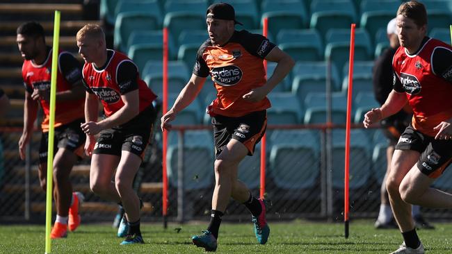 Josh Reynolds at Wests Tigers training at Leichhardt Oval. Picture: Brett Costello