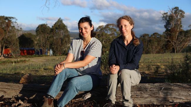 Dr Murraya Lane and Dr Karen Marsh at the Two Thumbs Wildlife Sanctuary. Picture: John Feder