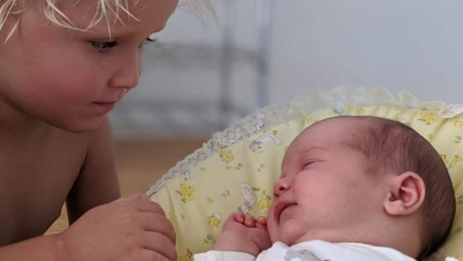 Mackay midwives were competing for the first baby of 2021. Pictured is Grace Audrey Middleton, who was born at Mackay Base Hospital weighing 4000g on April 24. She is the daughter of James and Amberley Middleton and a little sister for Thomas. Grace is the granddaughter of Grant and Shelagh Ford and Anne and Russell Middleton.