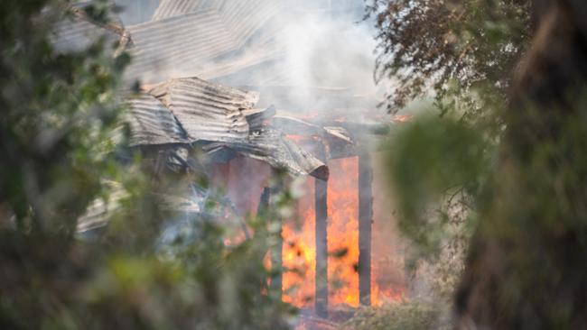 A factory fire in Coburg North in December 2018. Picture: Jason Edwards