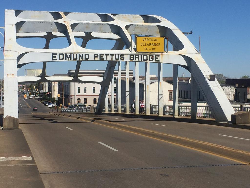 The bridge in Selma, Alabama, where protesters were brutally attacked by police in March 1965 as they marched for voting rights for African-Americans.