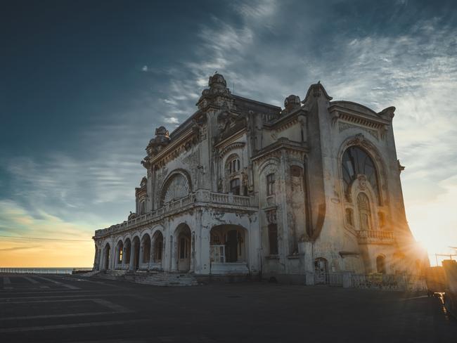 Creepy abandoned Romanian casino after dark. Picture: Jakub Kyncl