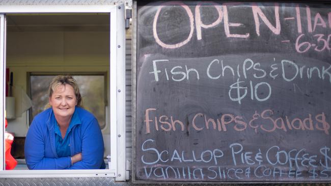 On your way up Tasmania's east coast, get lunch where the local fishermen grab a bite at The Fish Van in Triabunna. Picture: Rob Burnett