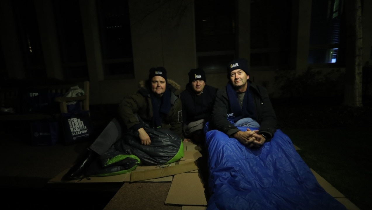 Vinnies CEO sleepout at Brisbane hostel