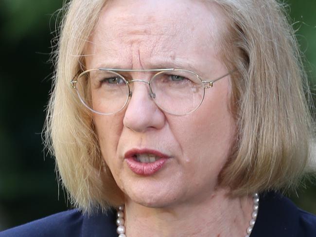 Chief Health Officer Dr Jeanette Young. Deputy Premier Steven Miles holding a press conference at Parliament House.  Pic Peter Wallis