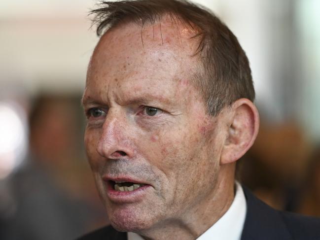 CANBERRA, AUSTRALIA - NOVEMBER 30:  Tony Abbott attends his Portrait reveal in the Members Hall at Parliament House in Canberra. Picture: NCA NewsWire / Martin Ollman