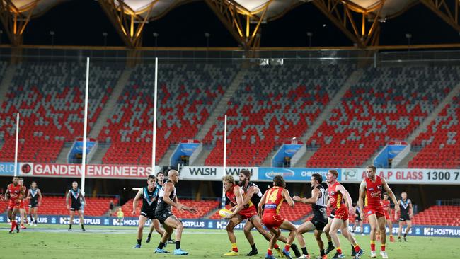 The Suns hosted the Power in Round 1 at Metricon Stadium. Picture: Getty