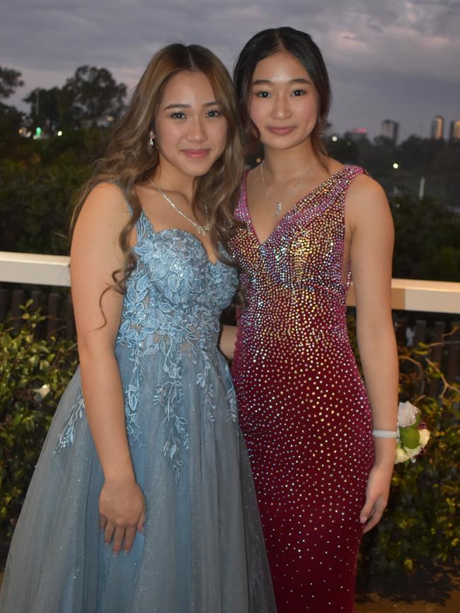 Annie Chen and Angela Nguyen at Queensland Academies Creative Industries formal.