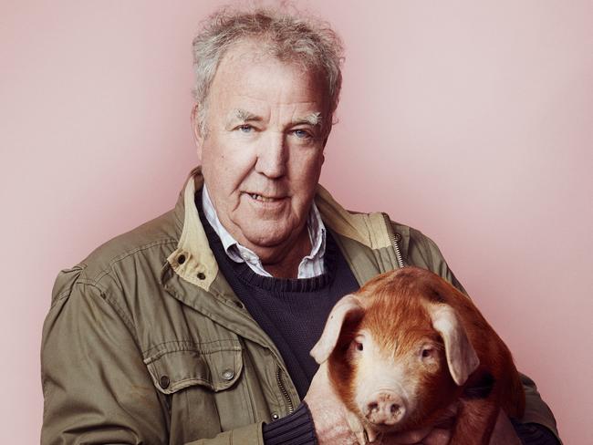 Jeremy Clarkson with a pig Material must be credited "The Sunday Times/News Licensing" unless otherwise agreed. 100% surcharge if not credited. Online rights need to be cleared separately. Strictly one time use only subject to agreement with News Licensing