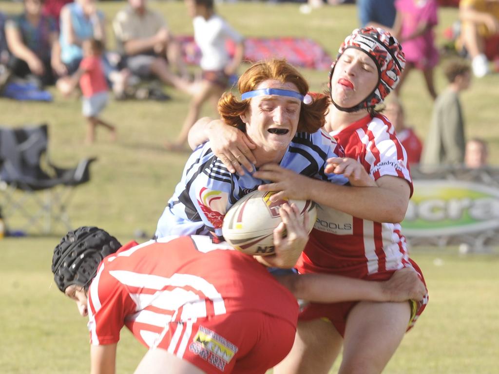 U15s South Grafton Rebels VS the Ballina Seagulls at the Group 1 Junior Rugby League grand final at the Yamba Sports Complex on Saturday.