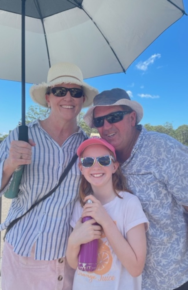 Natalie, Ruby, 11, and Mick at the Chilli Festival 2023.