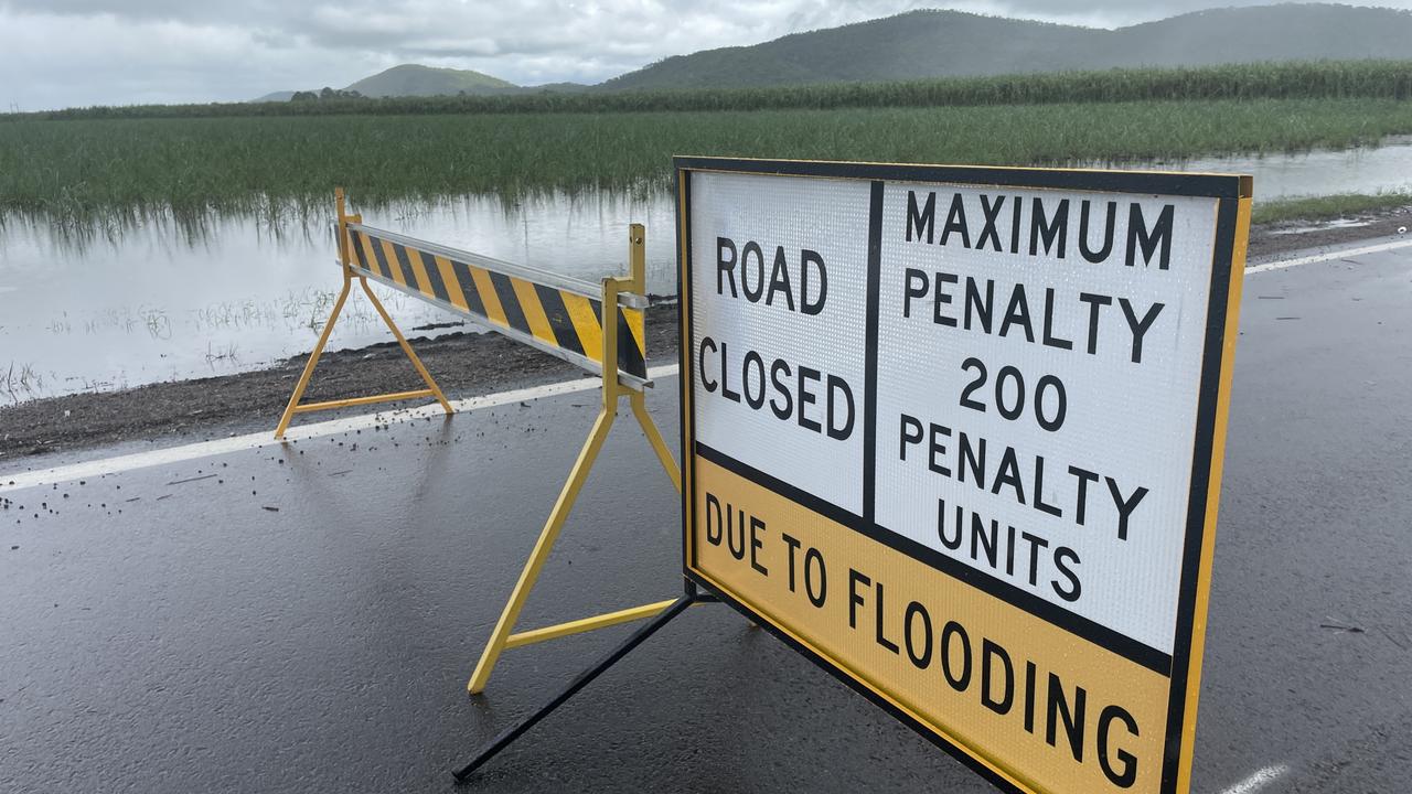 Sugarcane inundated by Haughton River floodwaters in the Burdekin