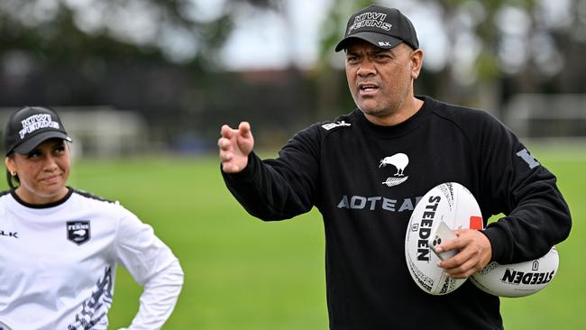 Kiwi Ferns coach Ricky Henry. New Zealand Kiwi Ferns training at Kings College, Auckland, New Zealand on Tuesday 17 October 2023. Photo credit: Alan Lee / www.photosport.nz